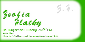 zsofia hlatky business card